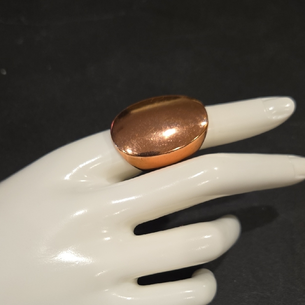 Copper Tone Statement Ring - image 3